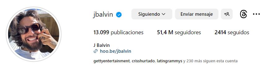 Foto: Instagram @jbalvin.
