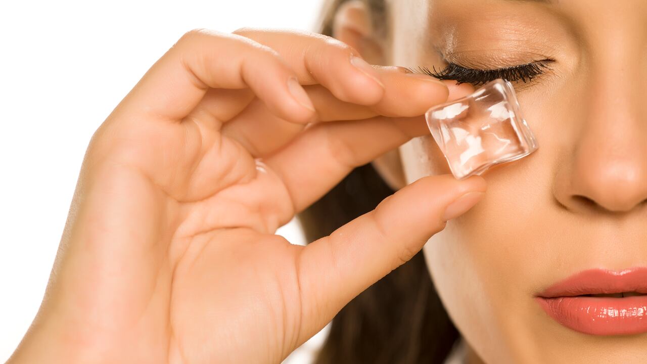 Hielo para disminuir ojeras