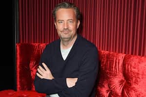 LONDON, ENGLAND - FEBRUARY 08:  Matthew Perry poses at a photocall for "The End Of Longing", a new play which he wrote and stars in at The Playhouse Theatre, on February 8, 2016 in London, England.  (Photo by David M. Benett/Dave Benett/Getty Images)
