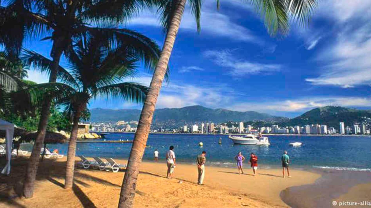 La playa de Acapulco, México.