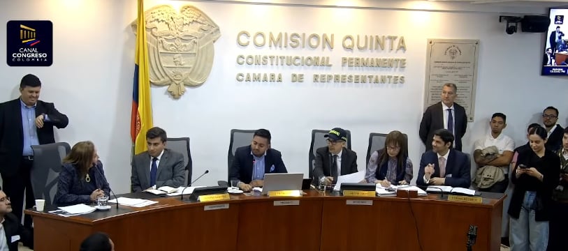 Debate de control político a la ministra de Minas y Energía, María Nohemí Arboleda, en la Comisión V de Cámara.