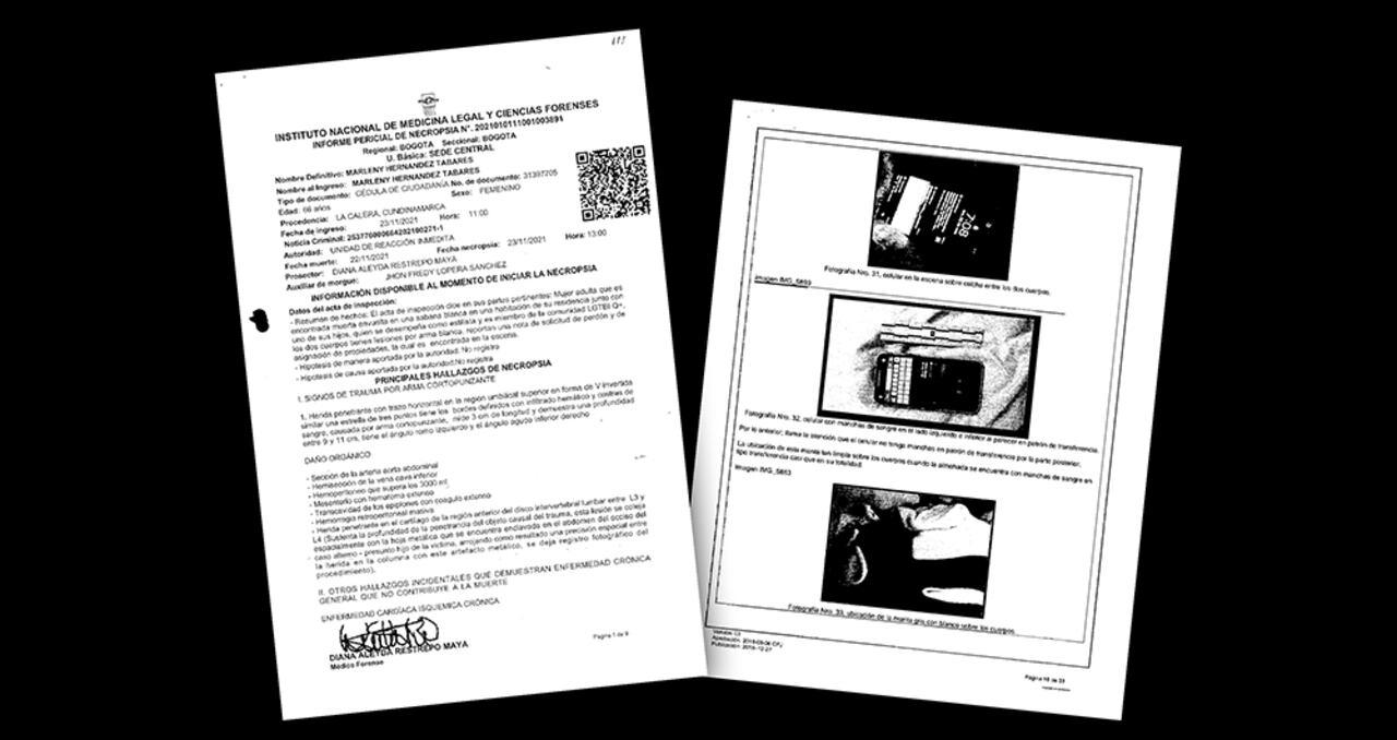 Los informes de las necropsias de Mauricio y Marleny describen detalladamente los traumas y heridas que recibieron.