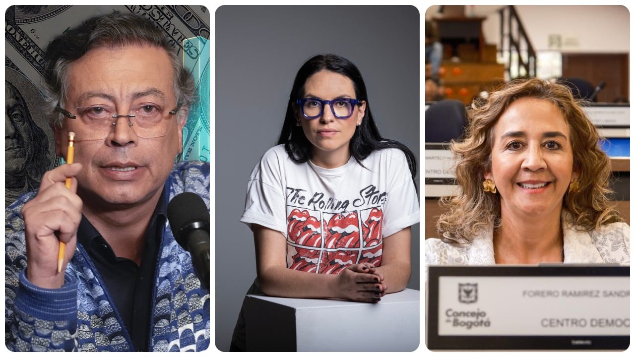 El presidente Gustavo Petro, la representante María del Mar Pizarro y la concejal de Bogotá Sandra Forero.