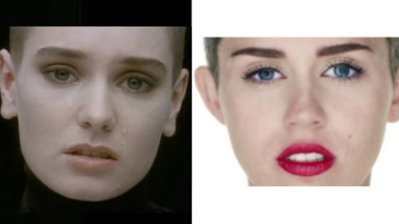 Sinead O'Connor y Miley Cyrus