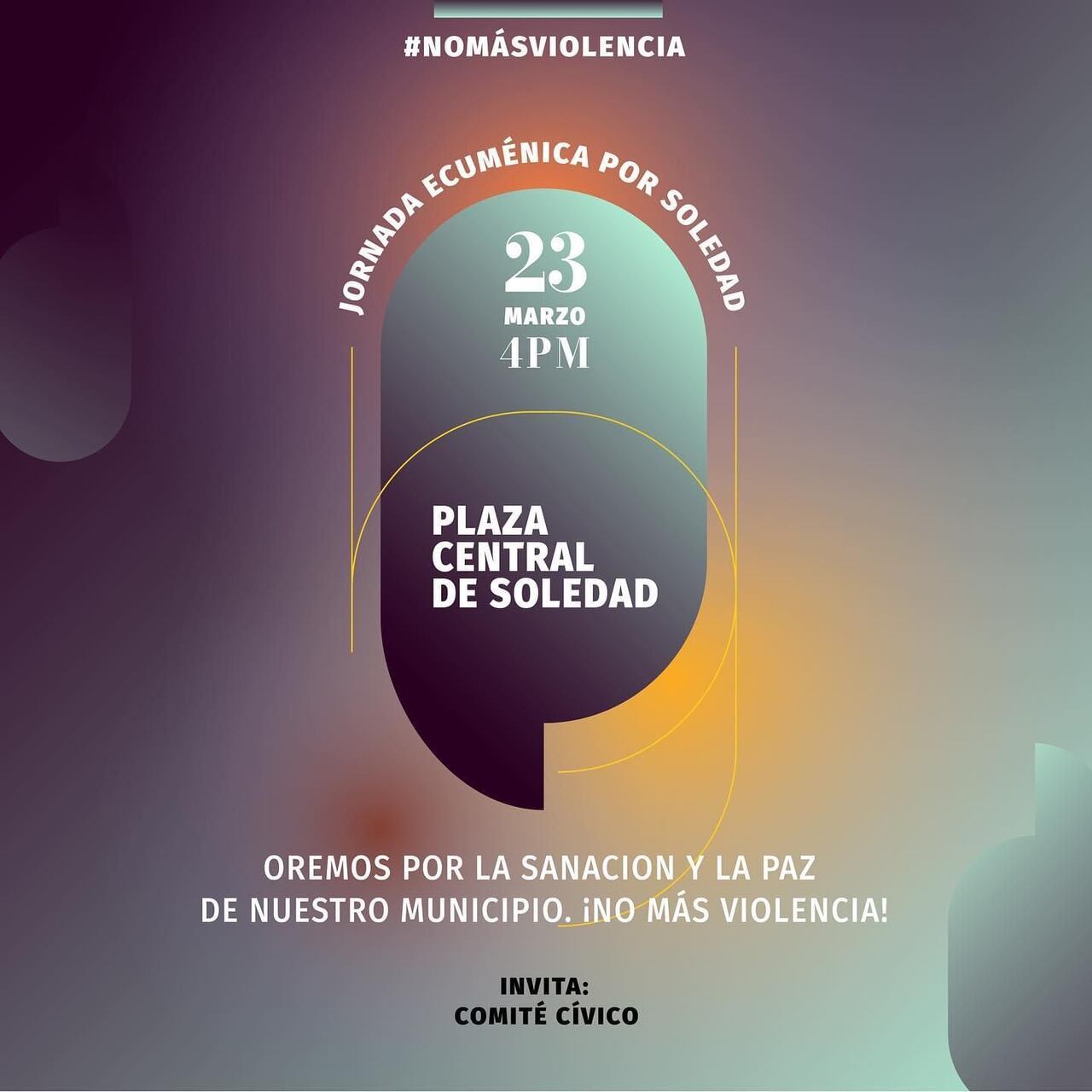 Convocatoria jornada de oración.