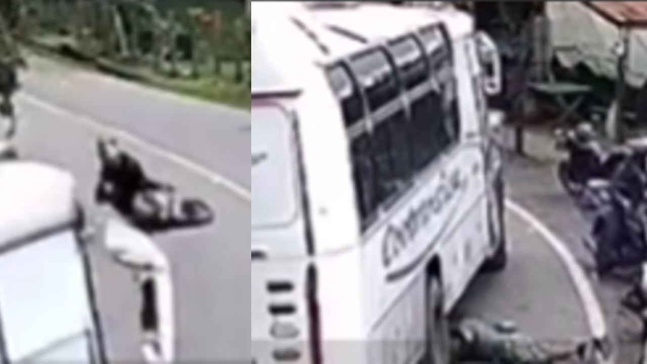 En video quedó trágico accidente en el que motociclista perdió la vida.