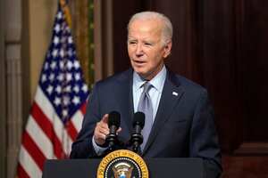 President Joe Biden speaks during a roundtable with Jewish community leaders in the Indian Treaty Room on the White House complex in Washington, Wednesday, Oct. 11, 2023. (AP Photo/Susan Walsh)
