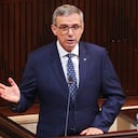 Miguel Gómez Martínez, ministro de Hacienda, en las comisiones económicas conjuntas del Senado y la Cámara de Representantes al iniciar el debate del proyecto de Presupuesto General de la Nación para 2027.