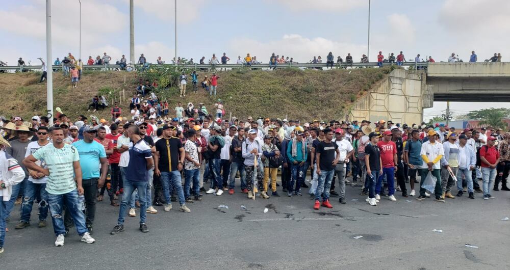 Paro de mineros en el Bajo Cauca antioqueño.