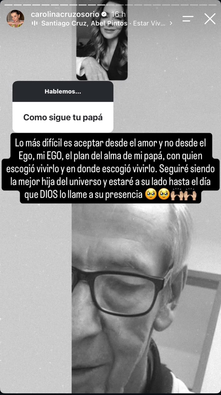 Carolina Cruz habló de la salud de su padre.