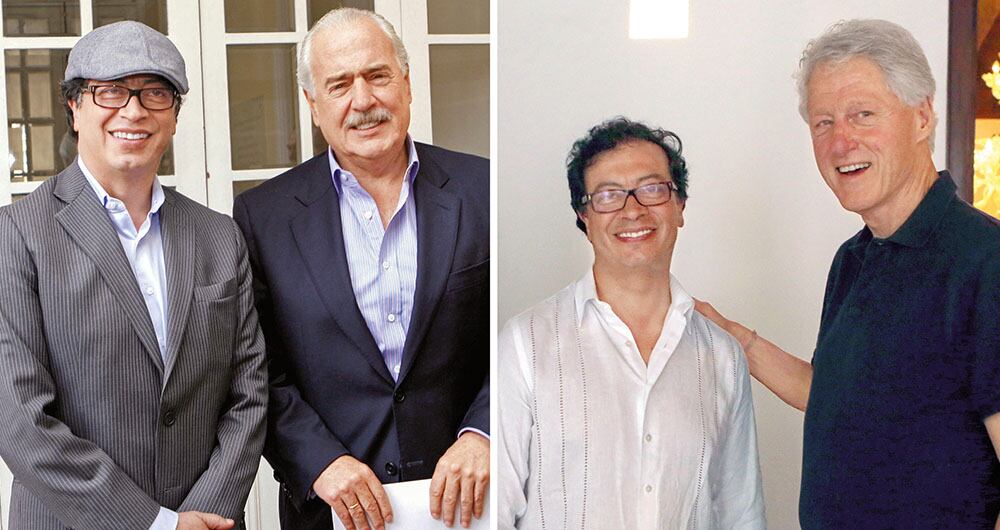  Gustavo Petro y Andrés Pastrana protagonizaron distintos choques por la supuesta relación del candidato con la empresa proveedora del software electoral. En su historia política, Petro se ha reunido con personajes de la talla de Bill Clinton.