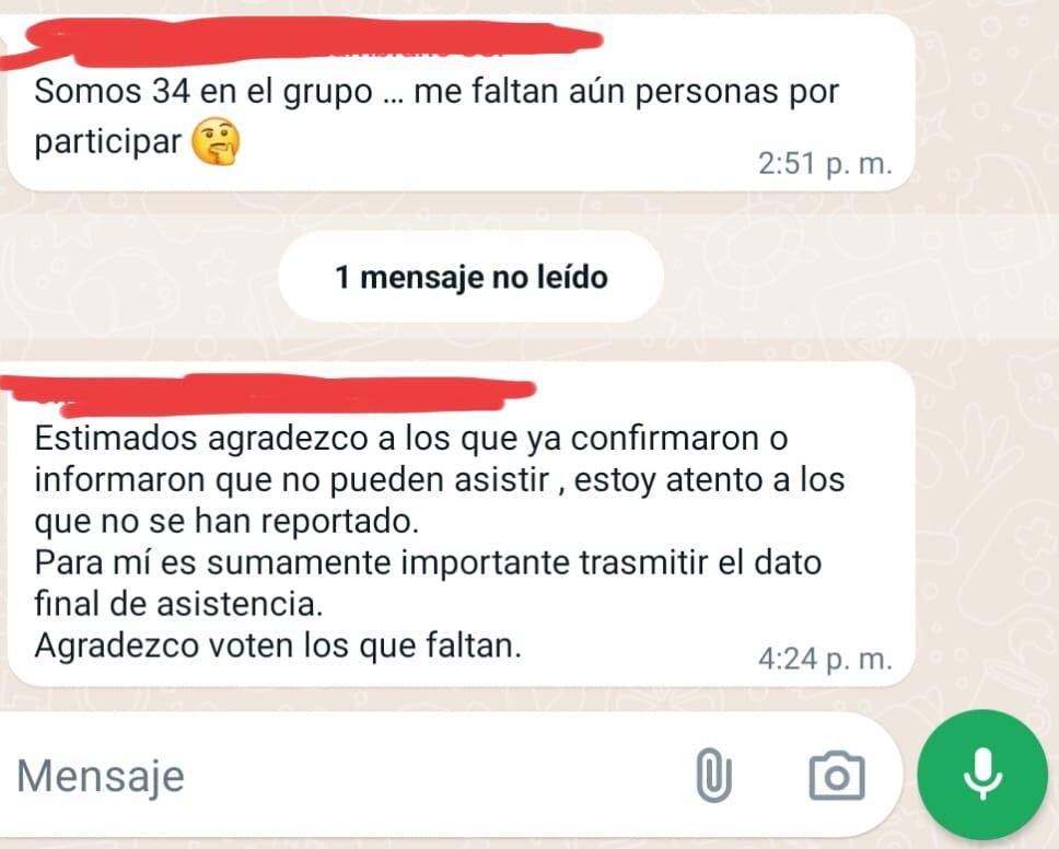 Funcionarios del Gobierno recibieron mensajes de texto invitándolos a marchar en las movilizaciones de este primero de mayo.