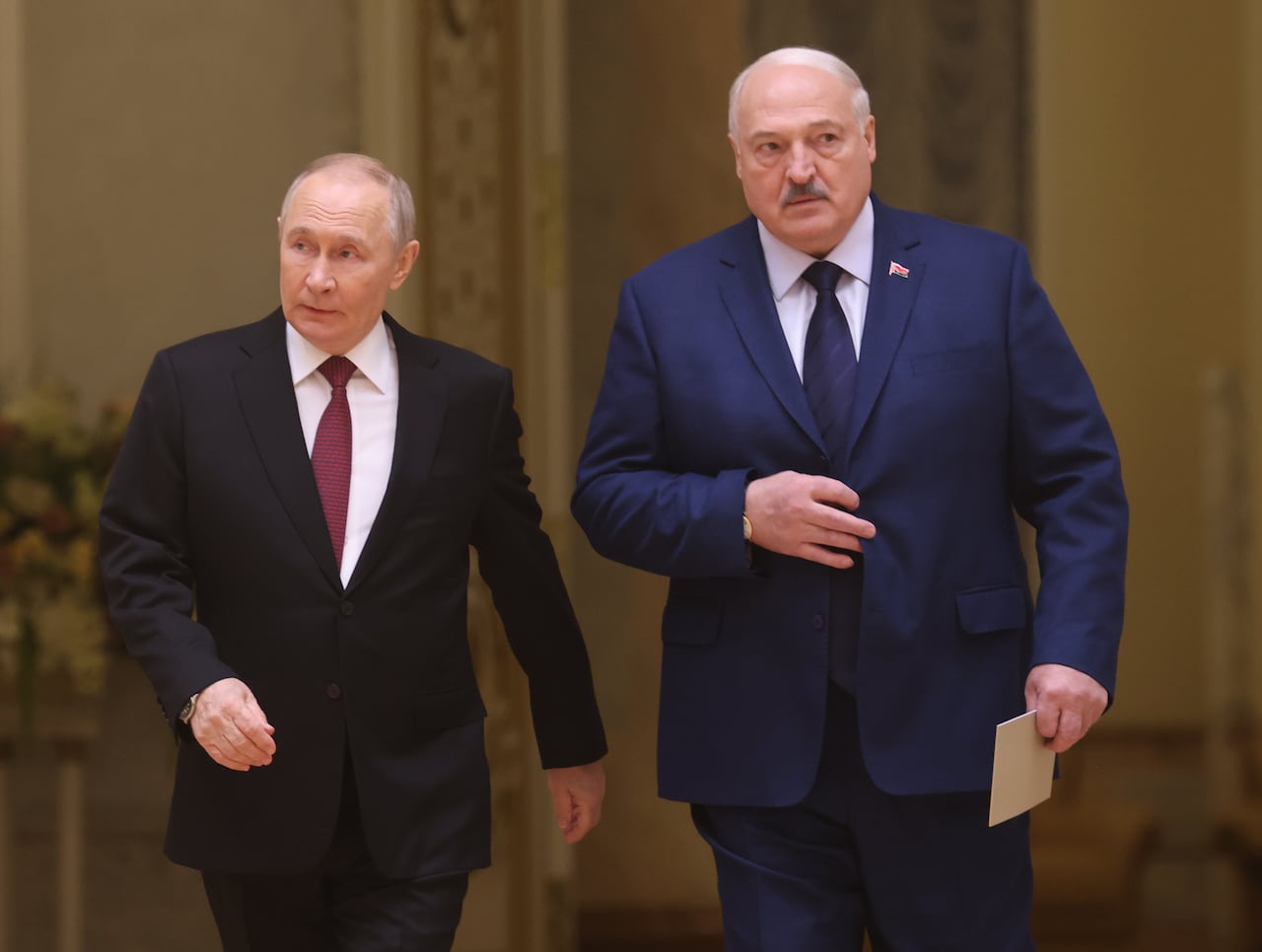 Vladimir Putin y Alexander Lukashenko