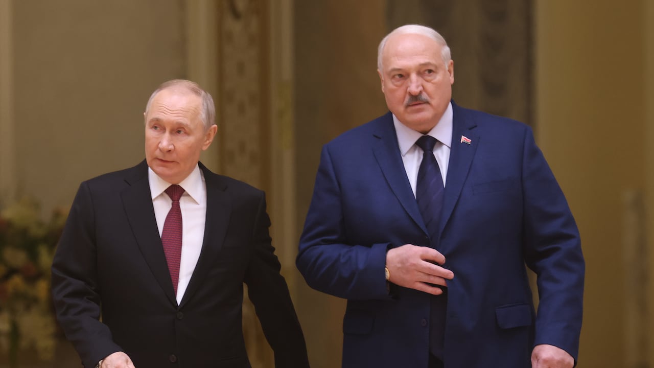 Vladimir Putin y Alexander Lukashenko