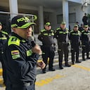 Hombres y mujeres encargados de la seguridad en Barranquilla.