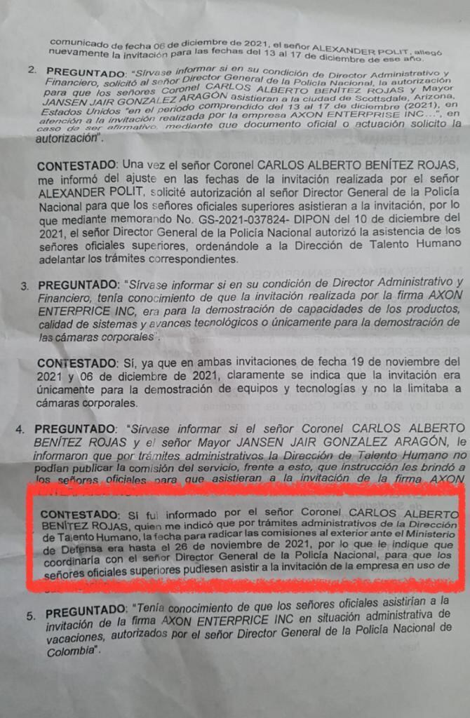 Una declaración del propio director de la Policía, el general Henry Sanabria, confirmó la “invitación” que hicieron a quienes definirían la ficha técnica de una futura y multimillonaria licitación.