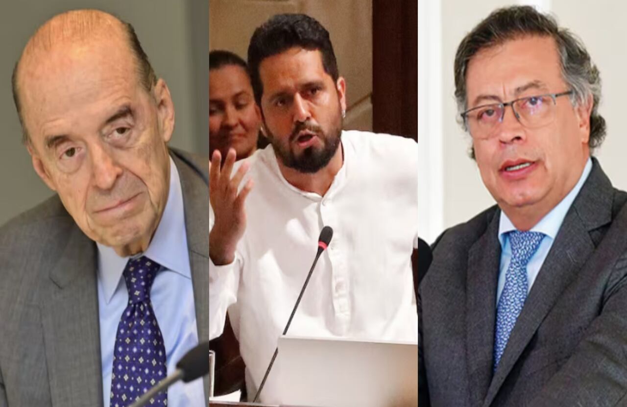 De izquierda a derecha: Álvaro Leyva, Alfredo Mondragón y Gustavo Petro.