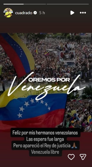 Pantallazo Instagram: @cuadrado