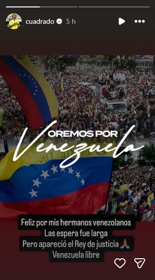 Pantallazo Instagram: @cuadrado