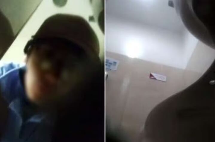 Denuncian que empleado de una cafetería en Bogotá estaba grabando a las mujeres en el baño.