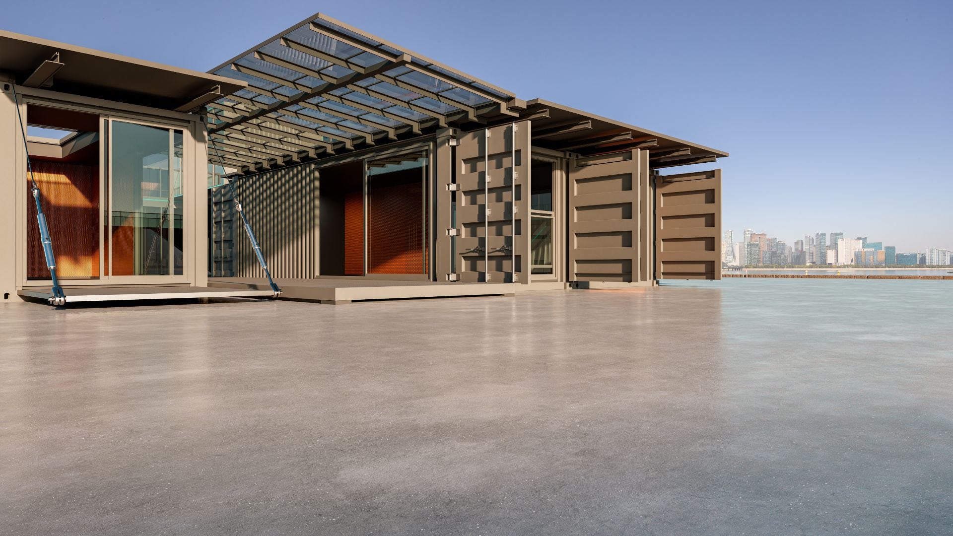 La vivienda prefabricada, de 72 metros cuadrados, fue adquirida por internet y representó un ahorro frente a una construcción convencional.