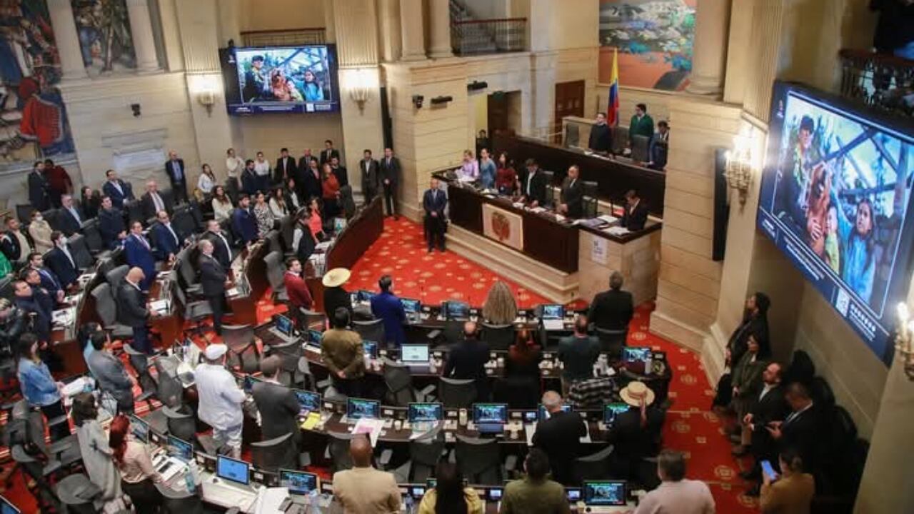 La plenaria de la Cámara de Representantes tras aprobar, en segundo debate, la reforma a la salud