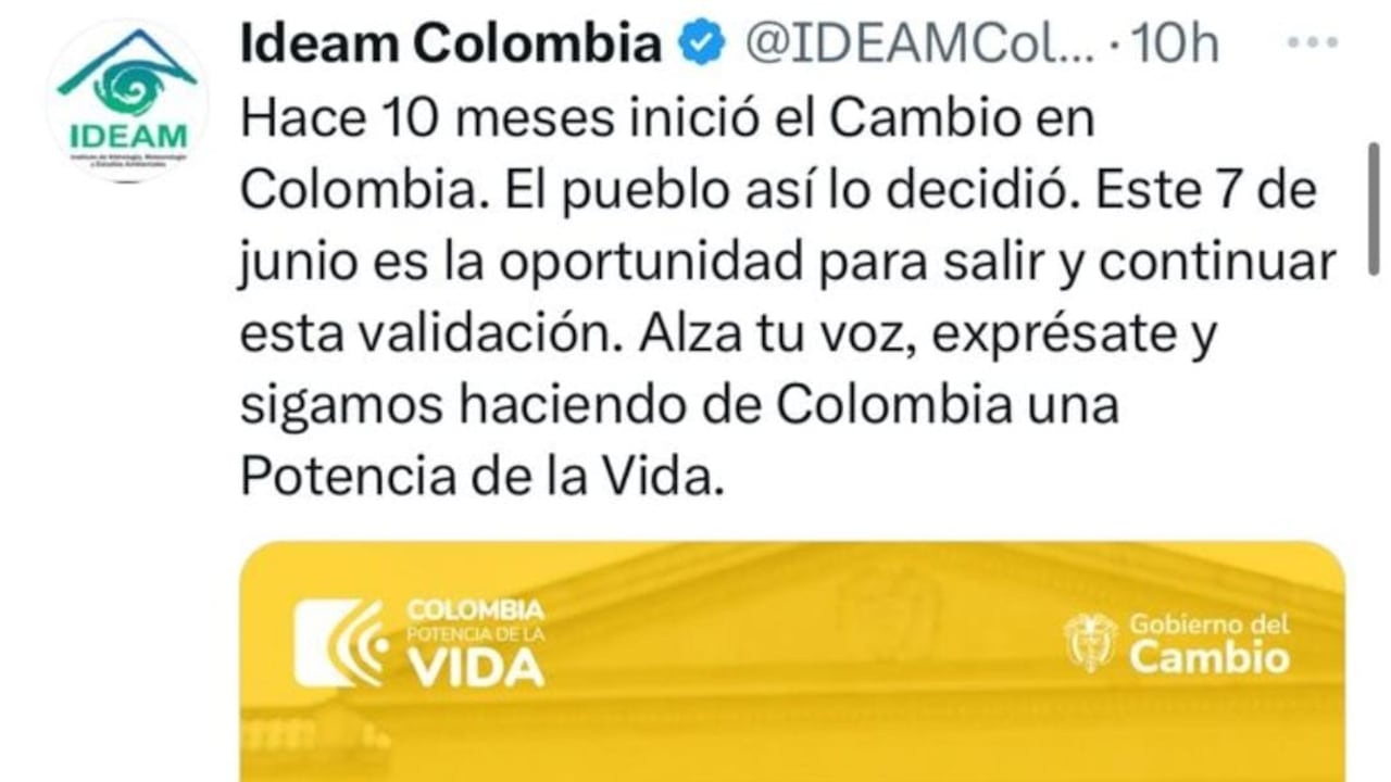 Ideam convoca a marchas a favor del gobierno Petro