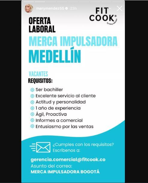 Mary Méndez ofrece empleo