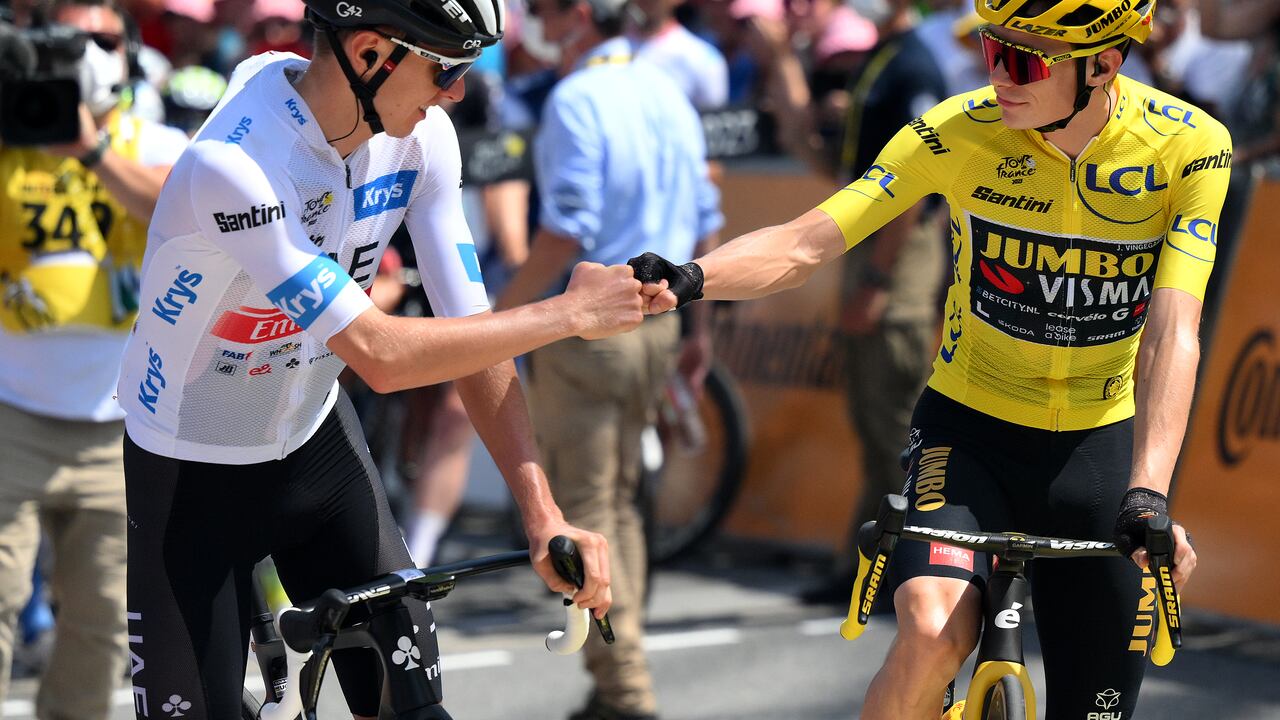 Jonas Vingegaard y Tadej Pogacar