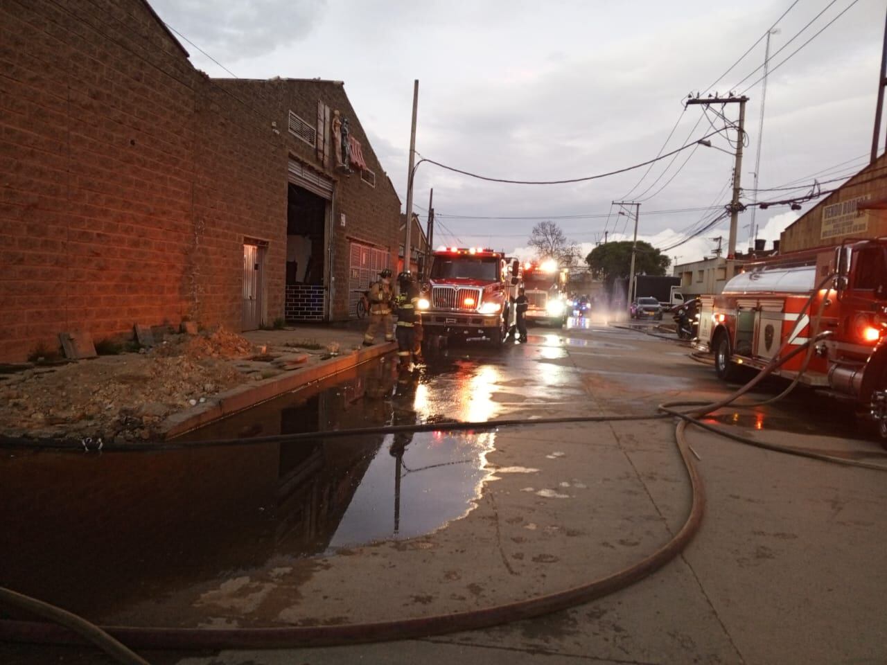 Incendio en zona industrial de Soacha.