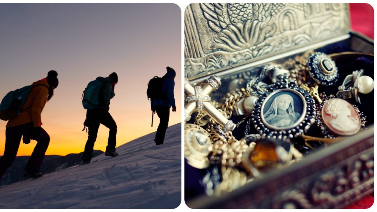 Los montañistas encontraron el tesoro que habría estado escondido durante muchos años