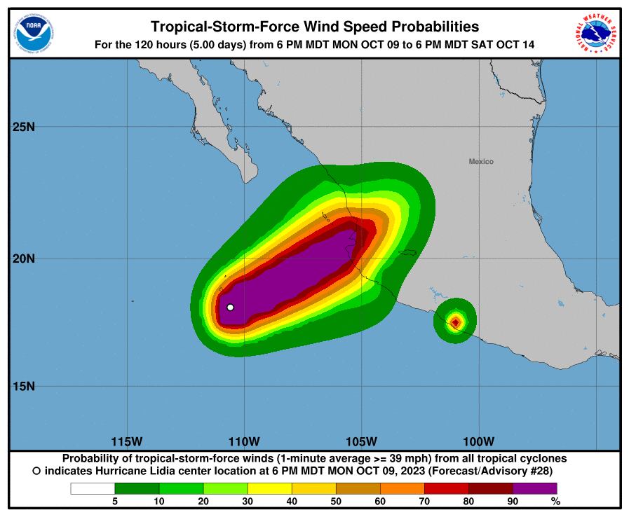 El fenómeno "mantiene su trayectoria hacia las costas de Nayarit" (oeste), informó de su lado el Servicio Meteorológico mexicano al advertir de que desatarán fuertes precipitaciones, sobre todo en el vecino estado de Jalisco.Foto: NCH