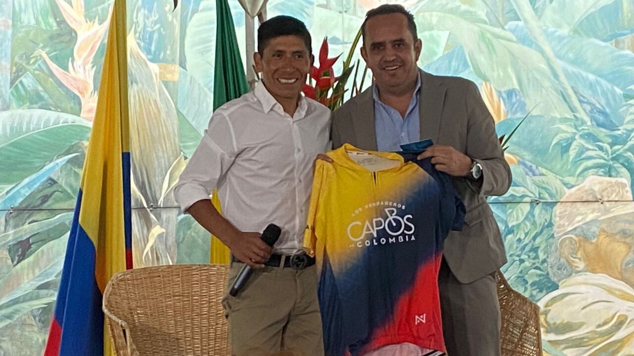 Nairo Quintana en la presentación de su Gran Fondo en el Quindío