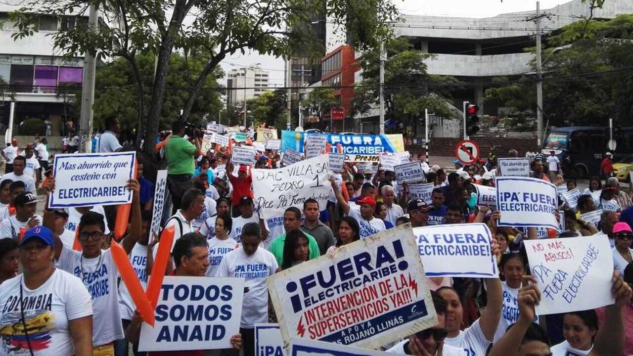 Los habitantes de la región Caribe llevan años protestando por el mal servicio de Electricaribe.