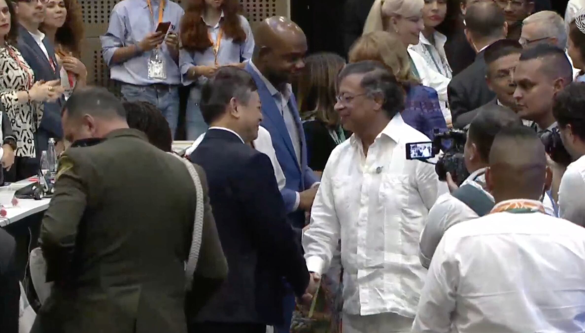 Gustavo Petro llegó a la ceremonia de inauguración de la COP16.