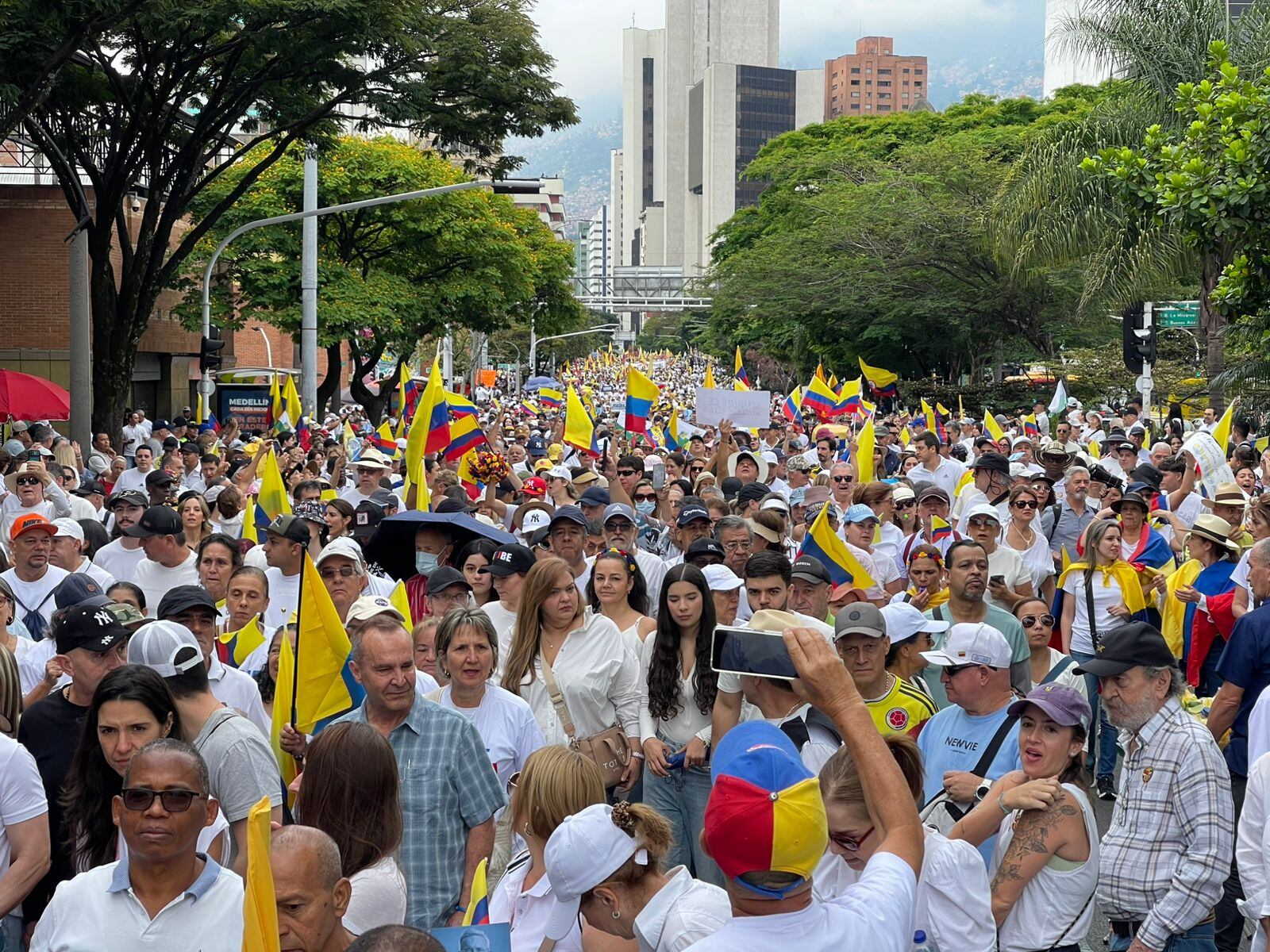 Marchas en apoyo al expresidente Álvaro Uribe en Medellín