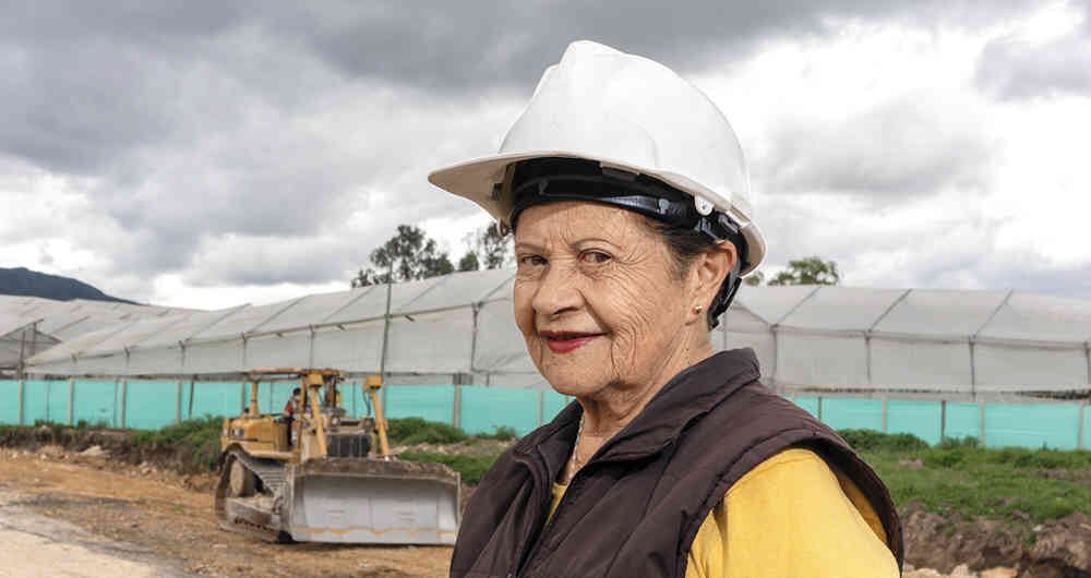 Inesita Domínguez, presidenta de la Junta de Acción Comunal de la vereda La Balsa en Chía, media entre la comunidad y la concesión.