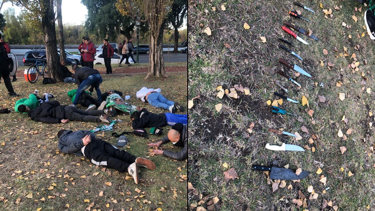 Los hinchas del cuadro azucarero fueron detenidos por las autoridades locales.