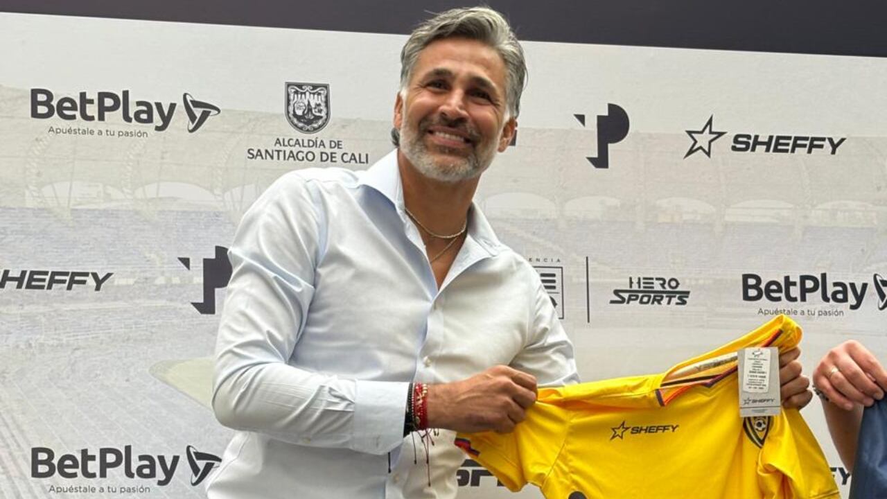 Mario Alberto Yepes en la rueda de prensa donde anunció su partido homenaje.