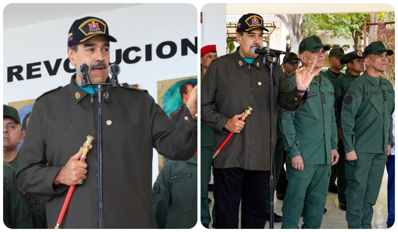 Nicolás Maduro en un evento militar