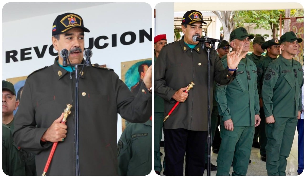 Nicolás Maduro en un evento militar