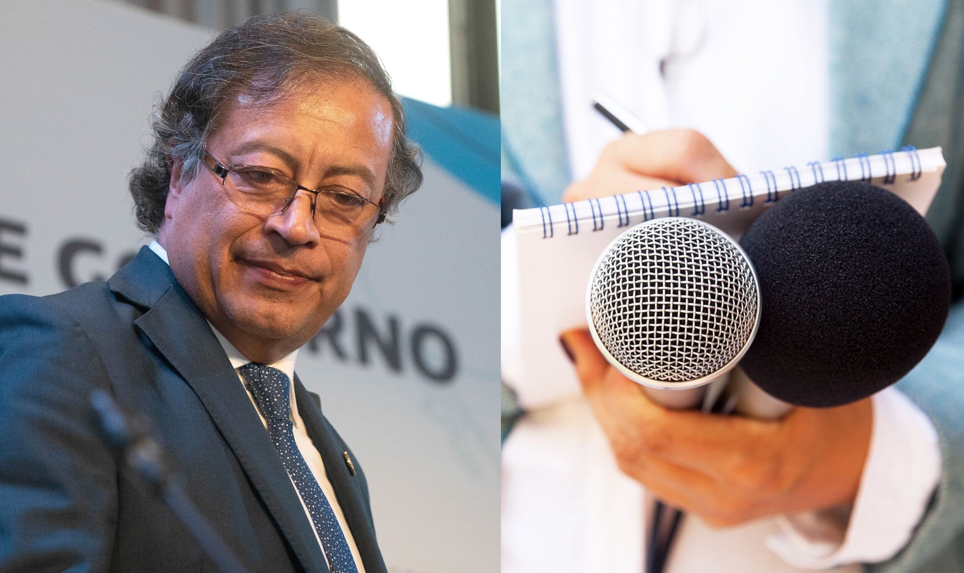 El presidente Gustavo Petro ha tenido fuertes choques con medio de comunicación.