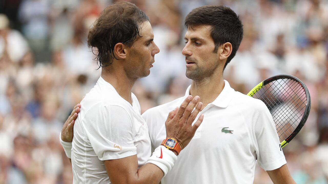 Nadal y Djokovic solo se han enfrentado en una final de Wimbledon, en el año 2018.
