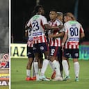 Protesta en Barranquilla: hinchas de Junior (izq.) piden la salida de ocho jugadores.