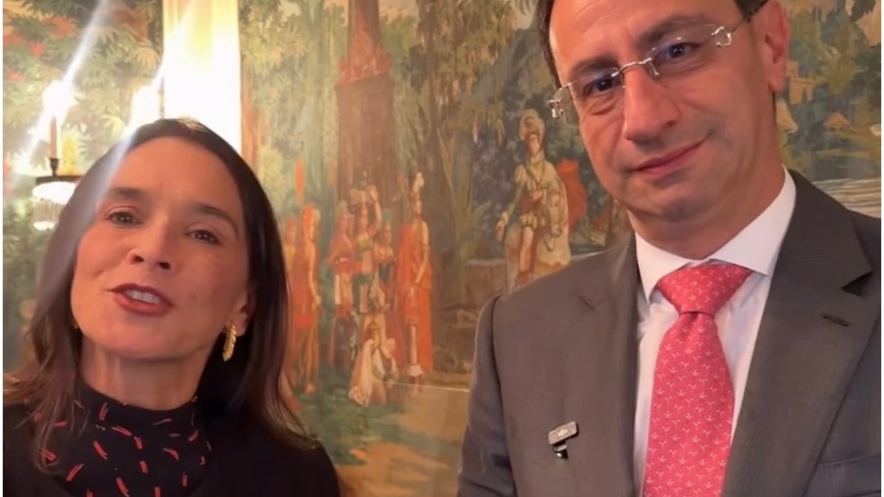 María Consuelo Araújo y José Manuel Restrepo en Nueva York.
