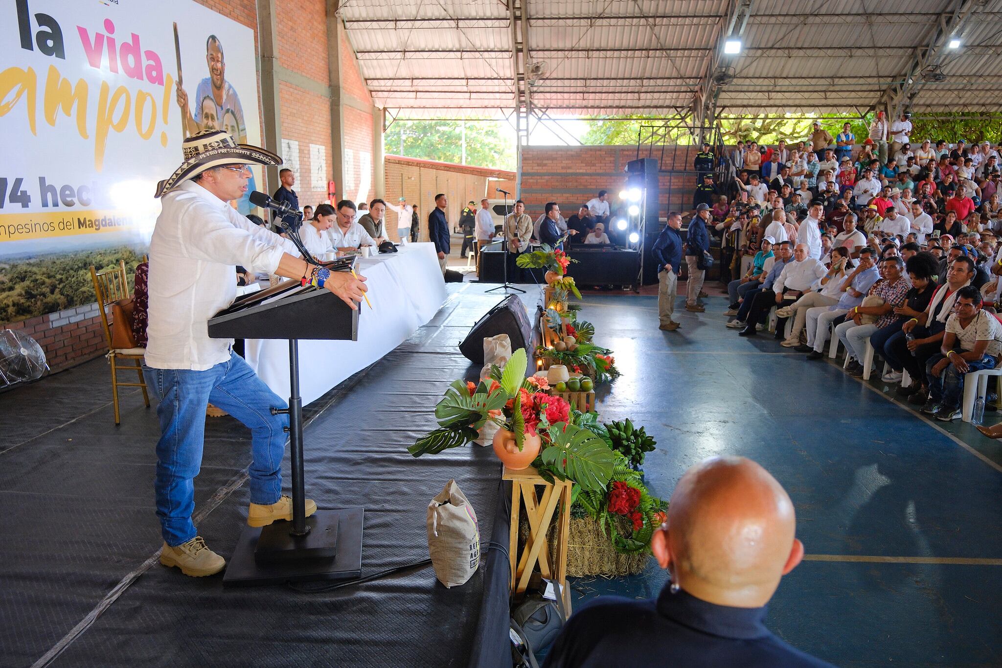 El presidente, Gustavo Petro, en Barrancabermeja