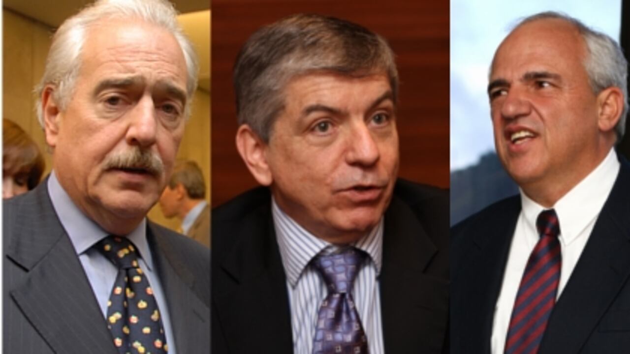 Ex presidentes Andrés Pastrana, César Gaviria y Ernesto Samper.