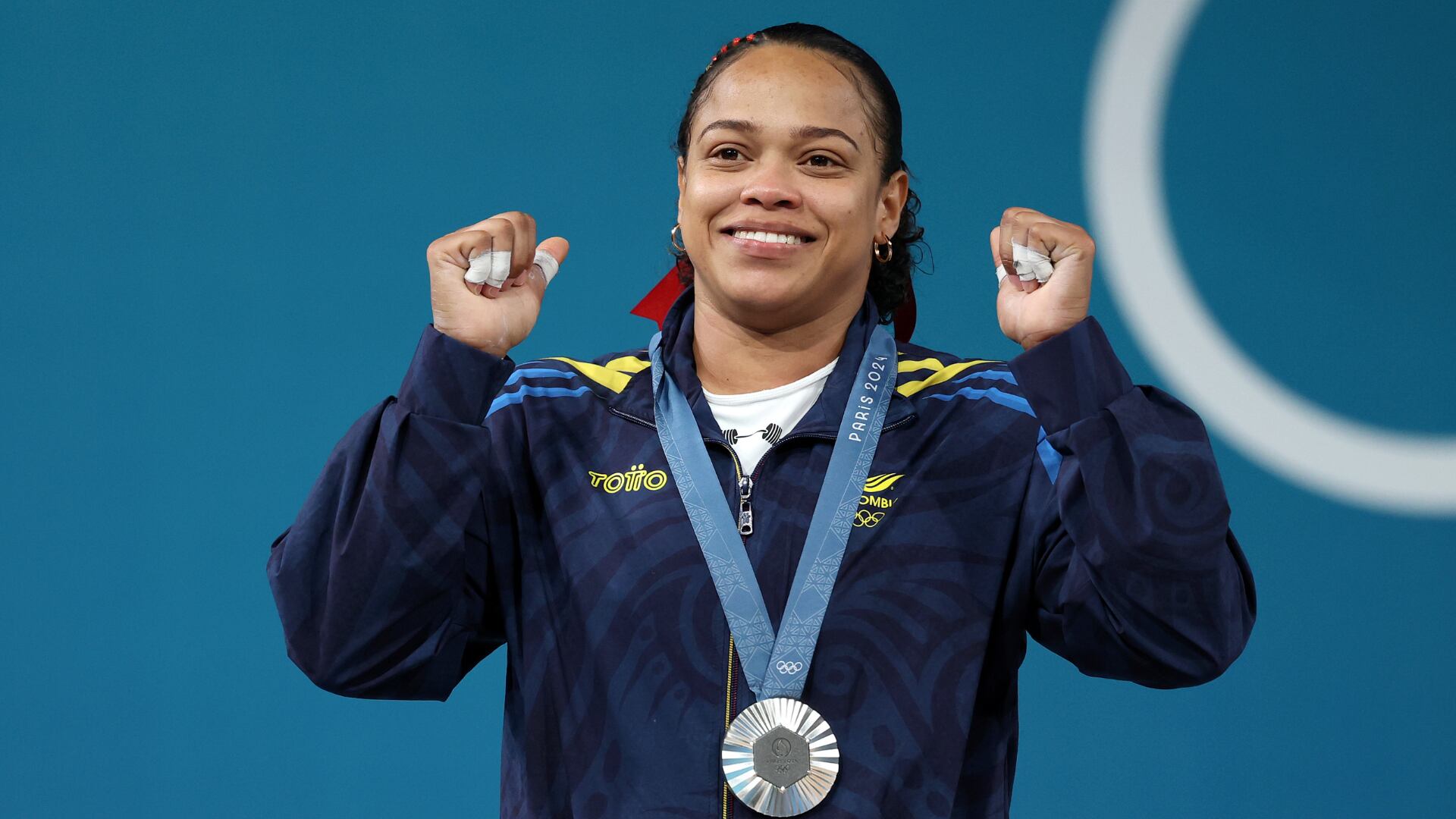 Mari Leivis Sánchez, pesista colombiana, en los Juegos Olímpicos París-2024