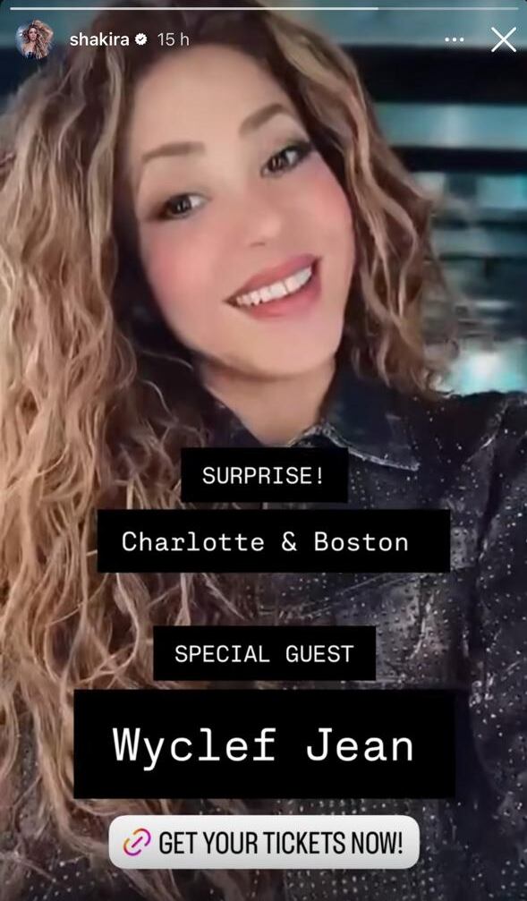 Shakira reveló el nombre del artista que abrirá sus conciertos en Charlotte y Boston en Estados Unidos