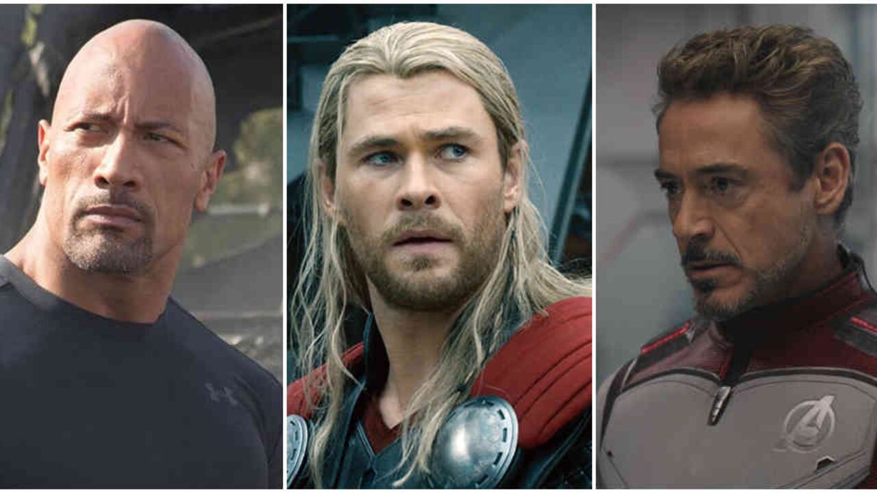 Dwayne Johnson, Bradley Cooper y Chris Hemsworth.
